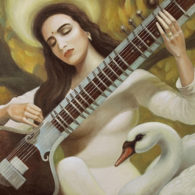 Painting for sale online - SARASWATI. EVENING RAAGS 