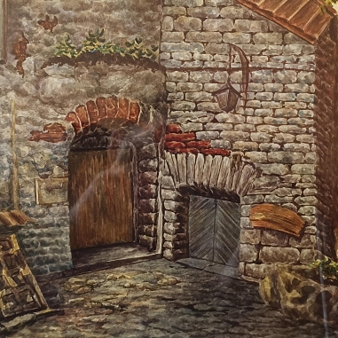 Painting for sale online - Old courtyard