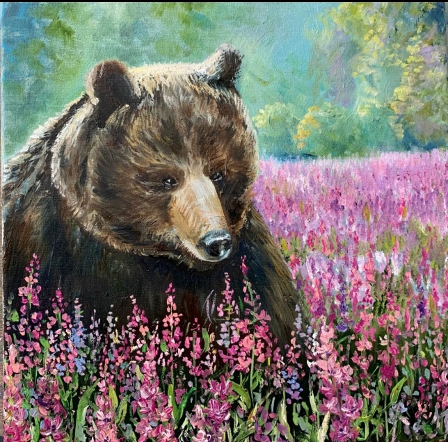 Painting for sale online - The brown bear.