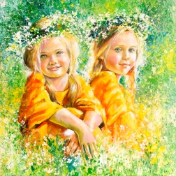 Painting for sale online - Sunny girls
