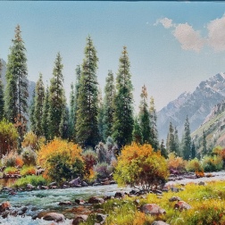 Painting for sale online - Ak-Suu (mountain river)