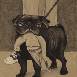 Painting for sale online - Hunter with the dog