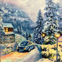 Painting for sale online - Russian winter.