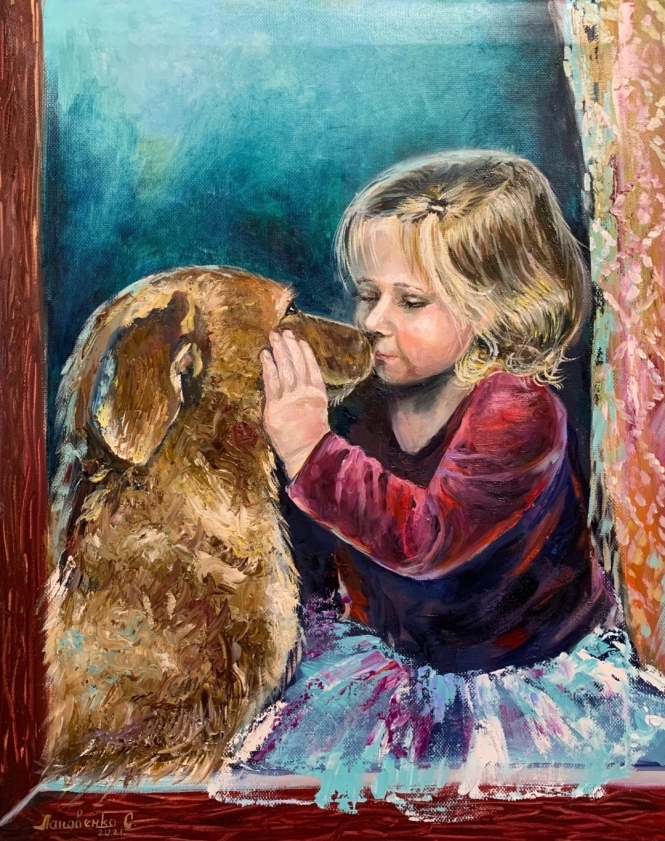 Painting for sale online - My best friend.