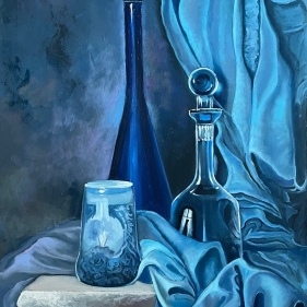 Painting for sale online - Blue Still Life