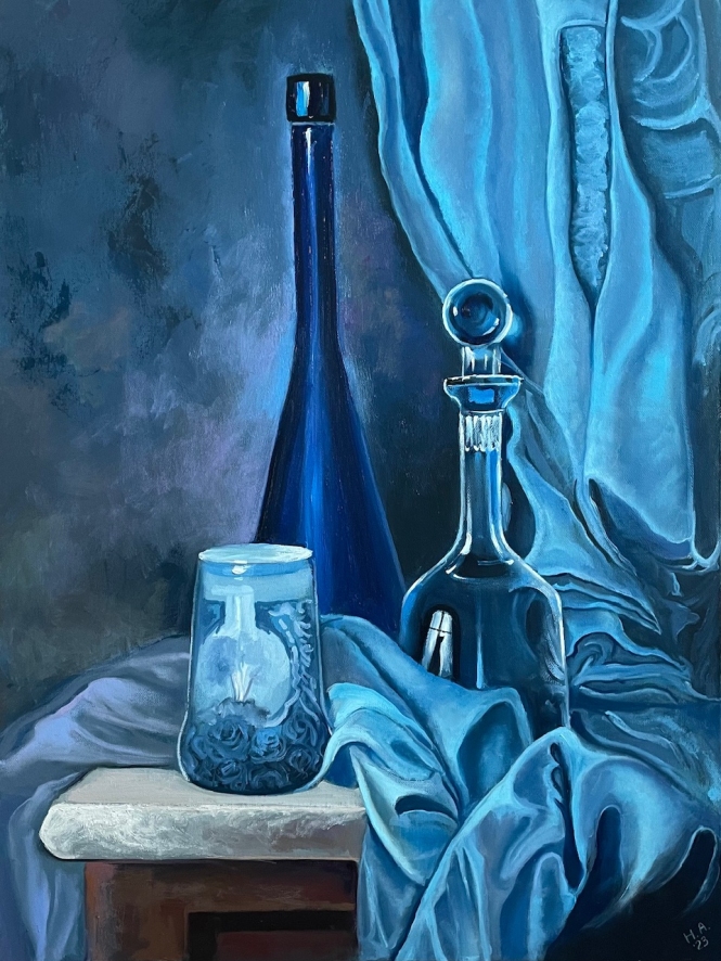 Painting for sale online - Blue Still Life