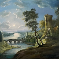 Painting for sale online - Moonlight Night