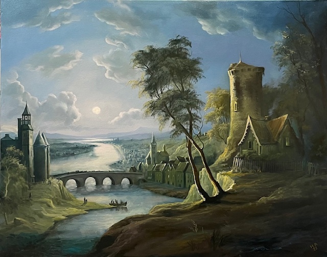 Painting for sale online - Moonlight Night