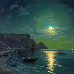Painting for sale online - Night at the sea