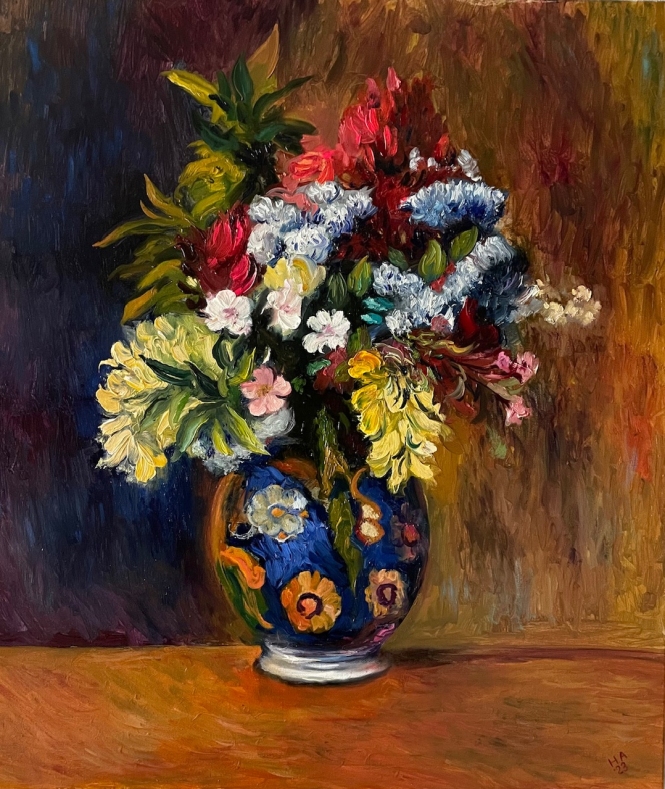 Painting for sale online - Vase with flowers