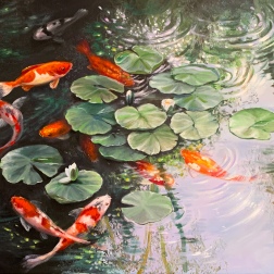 Painting for sale online - Carp in the pond