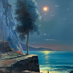 Painting for sale online - Under the moonlight