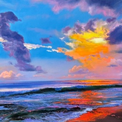 Painting for sale online - Sunset on the sea