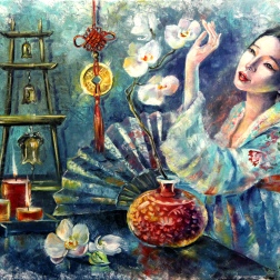 Painting for sale online - Orchid painting
