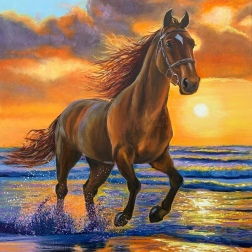 Painting for sale online - Running on the waves
