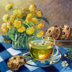 Painting for sale online - Chamomile tea