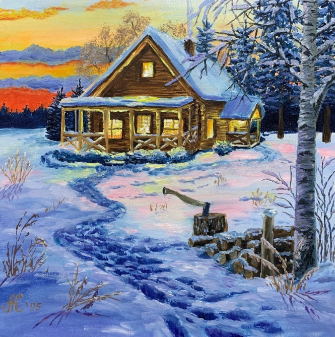 Painting for sale online - Winter evening