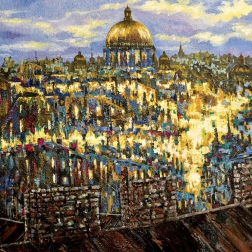Painting for sale online - Roofs of St. Petersburg