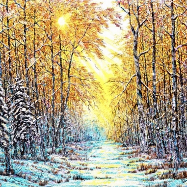 Painting for sale online - Winter evening