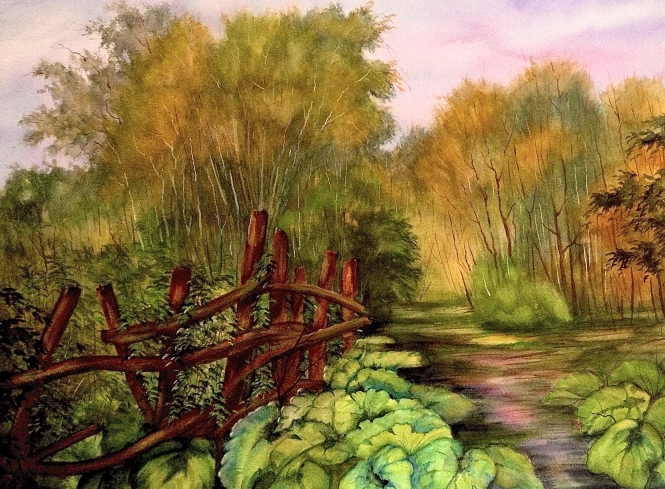 Painting for sale online - Old fence