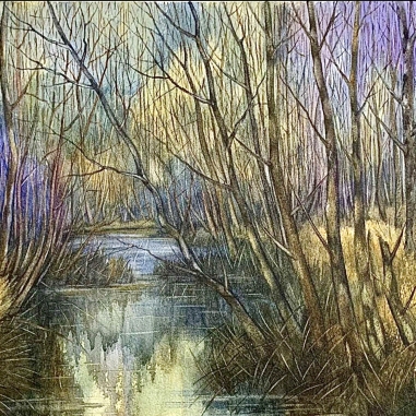 Painting for sale online - Spring flood