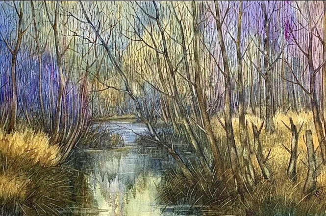 Painting for sale online - Spring flood