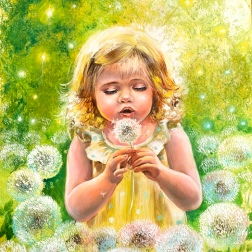 Painting for sale online - Dandelions