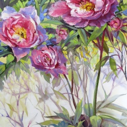 Painting for sale online - Peonies in the wind