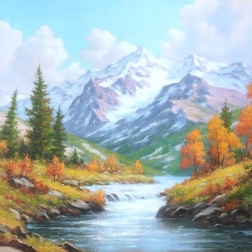 Painting for sale online - Mountain stream