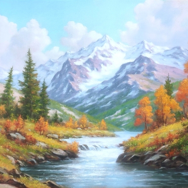 Painting for sale online - Mountain stream