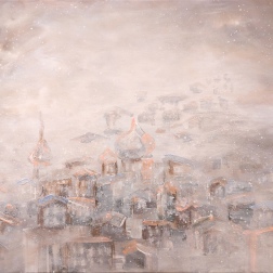 Painting for sale online - Snow over the city