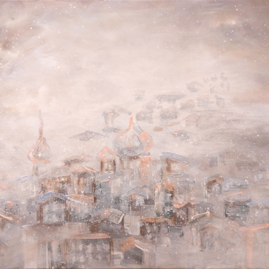 Painting for sale online - Snow over the city