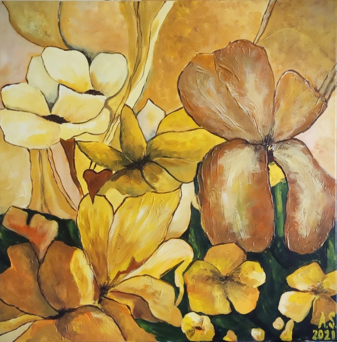 Painting for sale online - The irises have blossomed