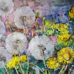 Painting for sale online - Dandelions
