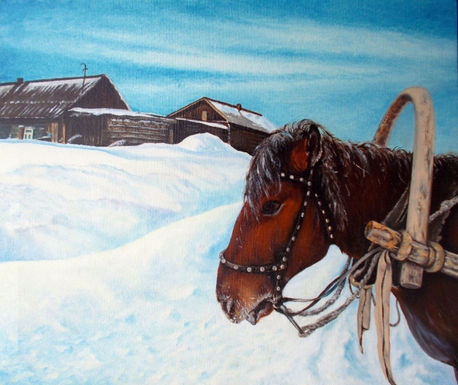 Painting for sale online - The Horse Portrait