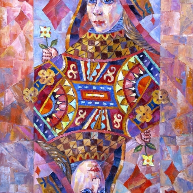 Painting for sale online - Queen of Diamonds