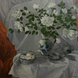 Painting for sale online - White roses