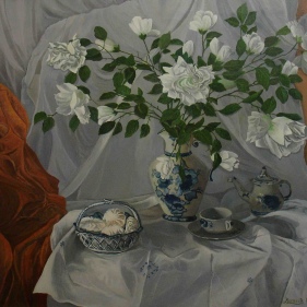 Painting for sale online - White roses