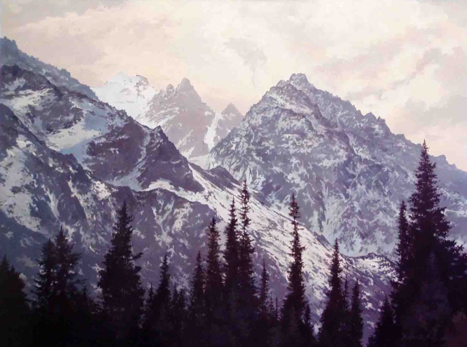 Painting for sale online - Mountains. Striving upwards