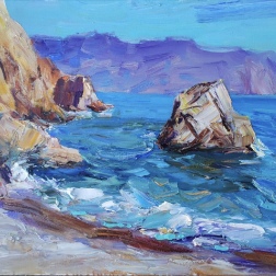 Painting for sale online - Stones and the sea