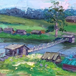 Painting for sale online - Village