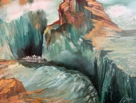 Painting for sale online - Monastery in the mountains
