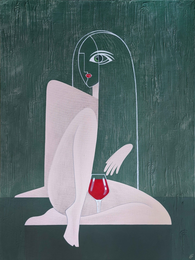 Painting for sale online - Listening to the silence inside