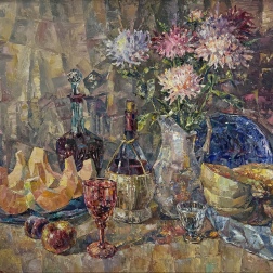 Painting for sale online - A glass of vodka on the table and more