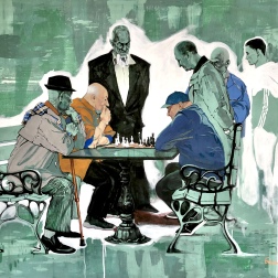 Painting for sale online - Chess Players - I
