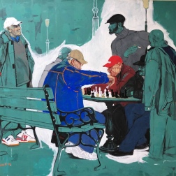 Painting for sale online - Chess Players - II