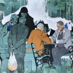 Painting for sale online - Chess Players - III