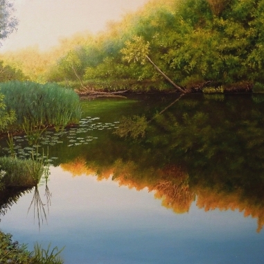 Painting for sale online - Chagan River. Pool