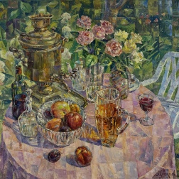 Painting for sale online - Still life with a samovar