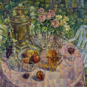 Painting for sale online - Still life with a samovar